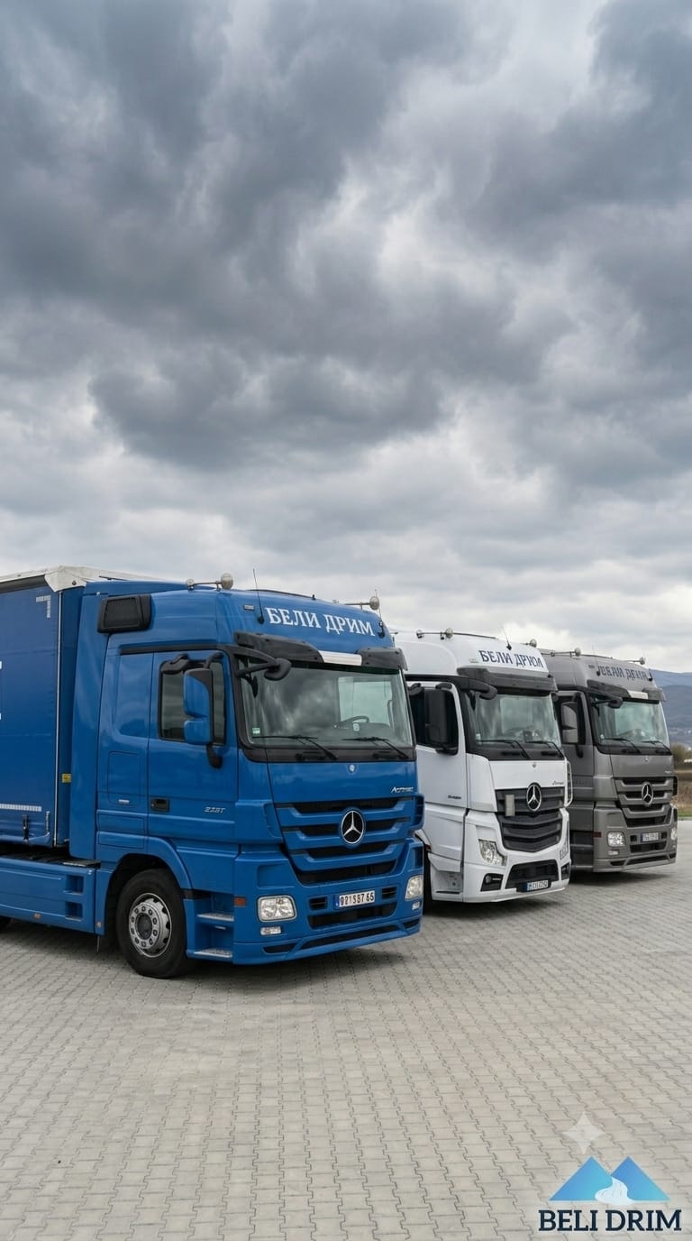 Šleper Beli Drim tokom transporta
